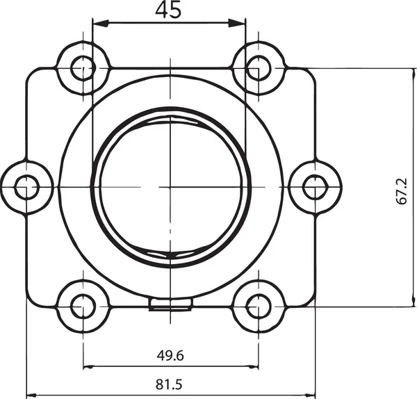 Carburetor Mounting Flange Black-0