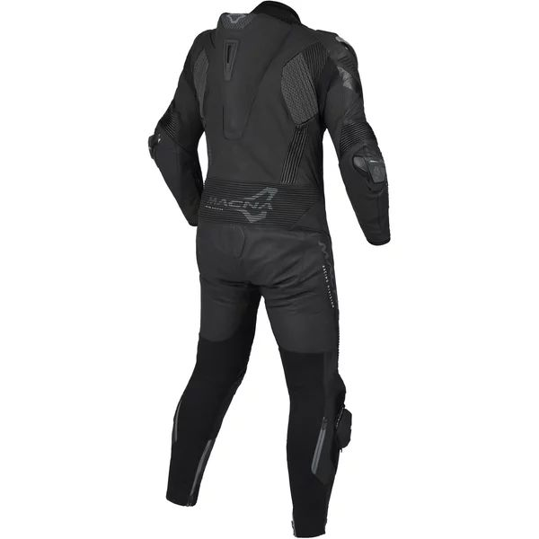 Combinezon de piele 1 piesa MACNA CHROMIQ 46 Negru/Rosu, 4, nordicamoto.ro