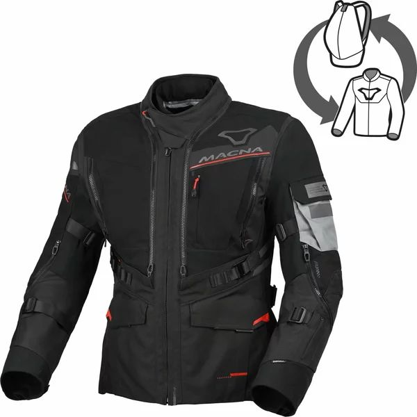 Geaca textil impermeabila touring/adventure MACNA FLEXODUS Negru 3XL, 17, nordicamoto.ro