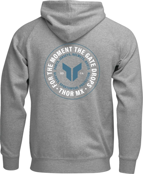 Hanorac cu fermoar Thor Badge Gray-4