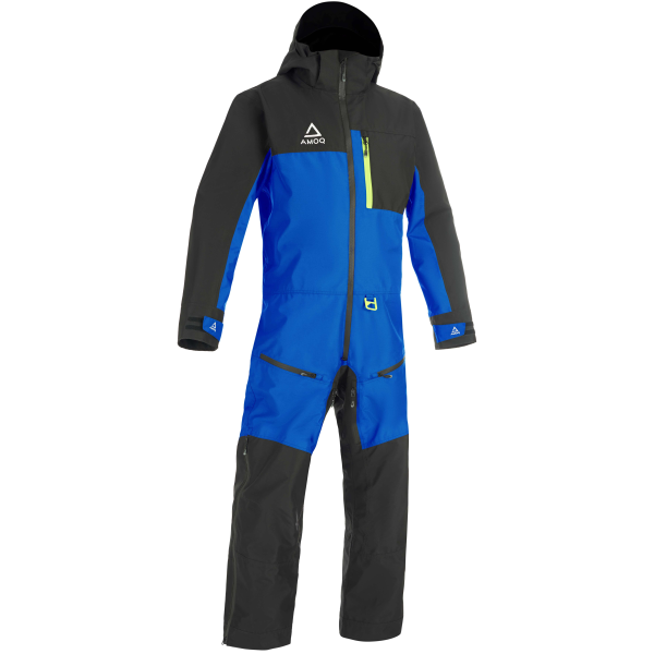 AMOQ Dynamic YOUTH Monosuit Insulated Black/Blue/Hivis Yellow, 120, 1, nordicamoto.ro