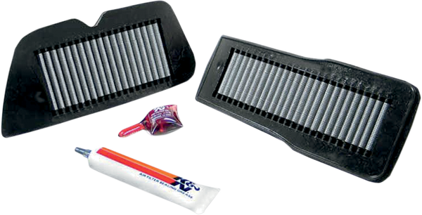 High Flow Air Filter Black, Silver, 1, nordicamoto.ro