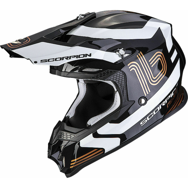 Casca cross-enduro SCORPION EXO VX-16 EVO AIR TUB Negru/Auriu-0