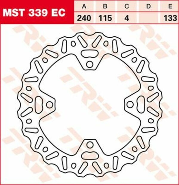 Ec Cross Design Brake Rotor Steel-0