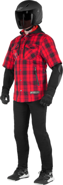 Geaca/Camasa Moto Alpinestars Tartan Red-1