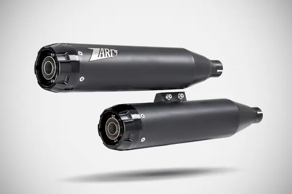 Overlapped Slip-ons Muffler For Hd-heritage Classic Matte Black, 1, nordicamoto.ro