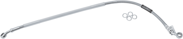Stock-length Rear Brake Line Braided, Silver Stock, 1, nordicamoto.ro