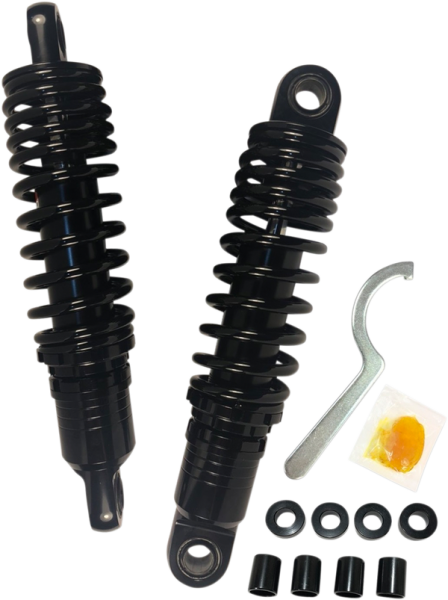 Premium Ride-height Adjustable Shocks Anodized, Black, 1, nordicamoto.ro