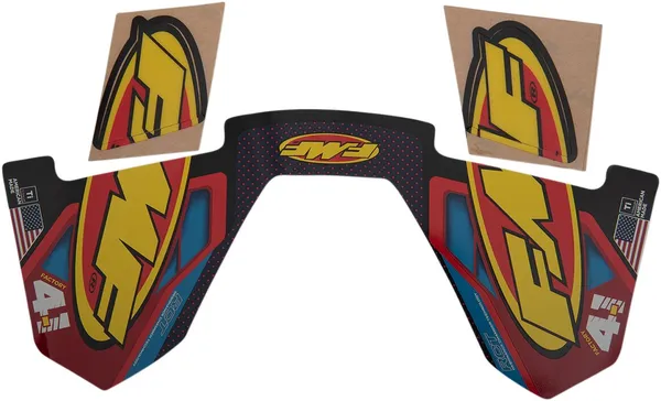 Fmf Exhaust Replacement Decal Black, Red, Yellow