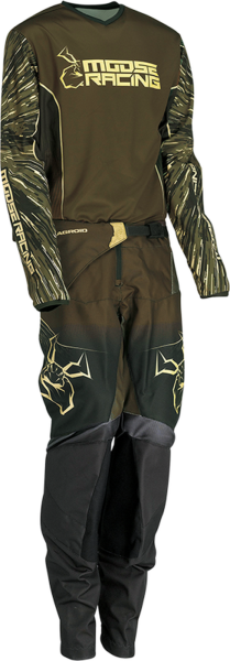 Tricou copii Moose Racing Agroid Olive/Tan-1