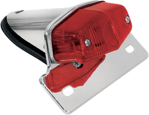 Lucas-style Taillight With Chrome Bracket Red 