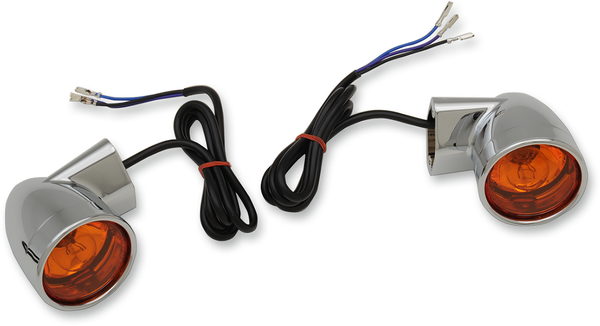 Bullet-style Turn Signals Chrome, 1, nordicamoto.ro
