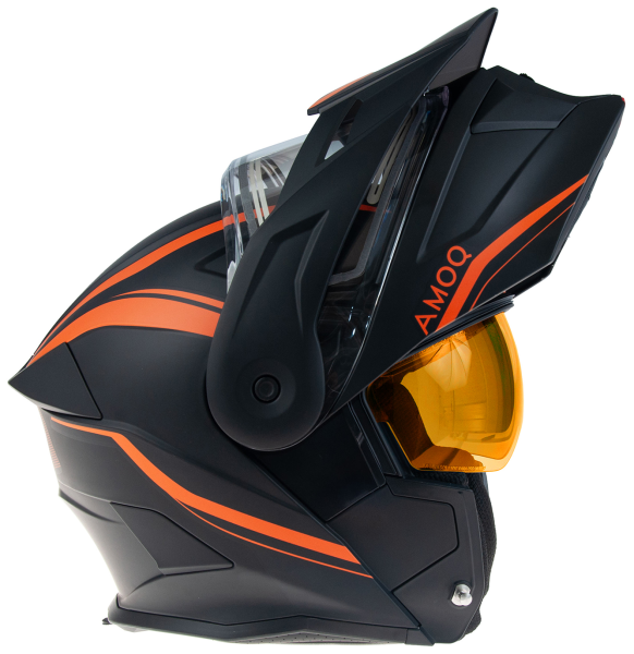 AMOQ Ballast Electric visor Helmet Black/Orange XS-3