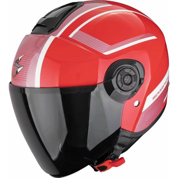 Cască SCORPION EXO CITY II COSMOS L cu vizieră deschisă/tip jiclor, argintiu mat/alb, 6, nordicamoto.ro