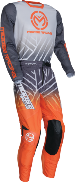 Tricou MOOSE RACING Sahara Gray/Orange-1