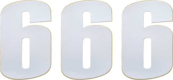 MOOSE RACING Vinyl Race Numbers White -1