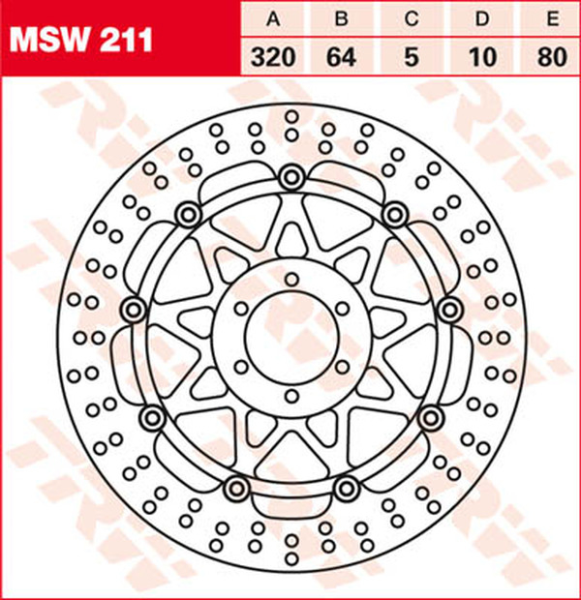 Round Floating Brake Rotor, 1, nordicamoto.ro