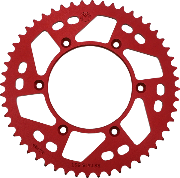 MOOSE RACING Rear Aluminum Sprocket Red -0