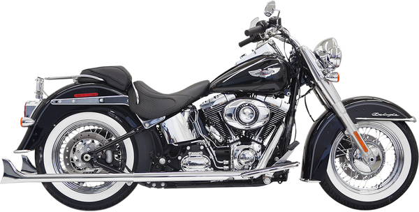 Fishtail True Dual Exhaust System Chrome, 1, nordicamoto.ro