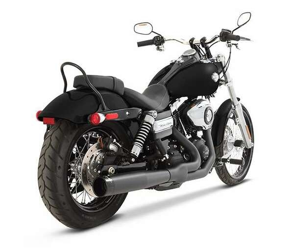 Exhaust System 2 Into 1 For Dyna Black, 1, nordicamoto.ro