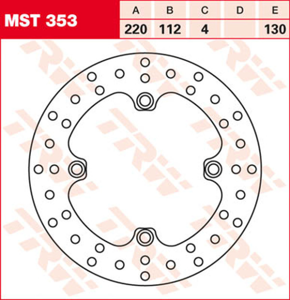 Round Fixed Brake Rotor 220-250mm Steel, 2, nordicamoto.ro