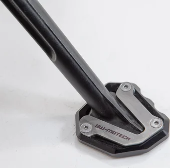 Extensie pentru piciorul suportului lateral, negru, argintiu, 1, nordicamoto.ro