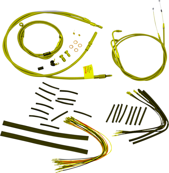 Complete Stainless Braided Handlebar Cable/brake Line Kit Silver, 1, nordicamoto.ro