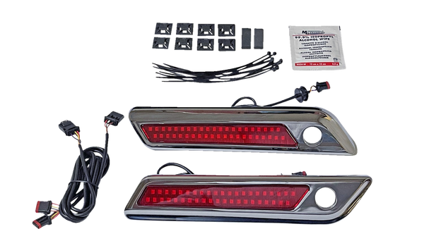 Saddlebag Latch Dual Color Accent Lights Amber, Red, 1, nordicamoto.ro