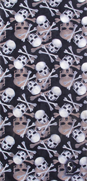 Skull Neck Tube Black, White, 3, nordicamoto.ro