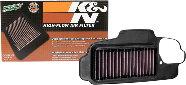 High-flow Air Filter Black, Red, 3, nordicamoto.ro