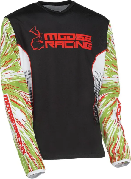 Tricou Copii MOOSE RACING Agroid Black/Green-88b252632491fc2566e981947a1505fa.webp
