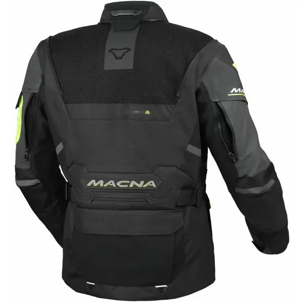 Geaca textil impermeabila touring/adventure MACNA FLEXODUS Night Eye™ XXL Negru Night Eye/Galben fluo, 8, nordicamoto.ro