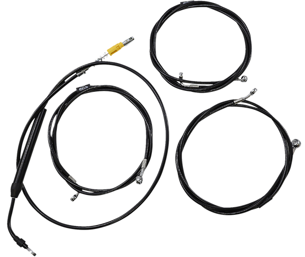 Standard Midnight Braided Handlebar Cable/brake Line Kit Black, 1, nordicamoto.ro