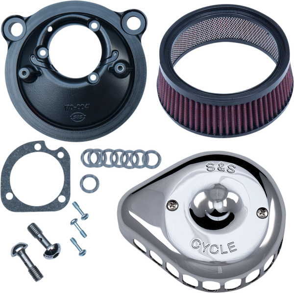 Mini Teardrop Stealth Air Cleaner Kit Silver, 1, nordicamoto.ro