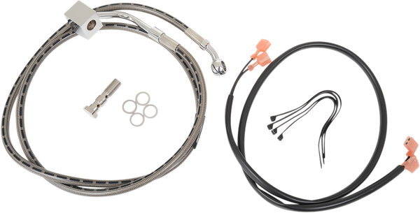 Stock-length Rear Brake Line Silver Standard, 1, nordicamoto.ro