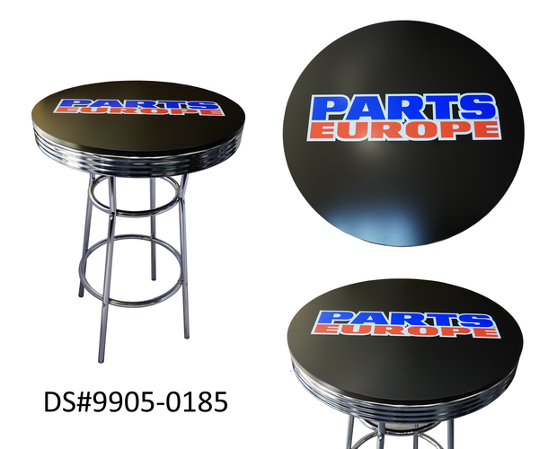 Round Pub Table Black, 1, nordicamoto.ro