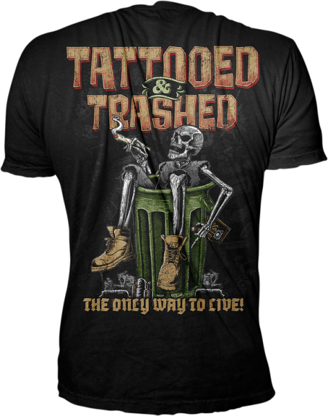 Tattooed & Trashed T-shirt Black 5XL, 3, nordicamoto.ro
