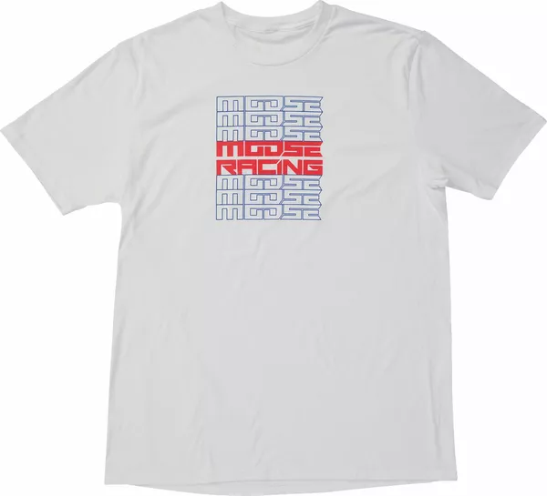 Tricou MOOSE RACING Recurrence White-0