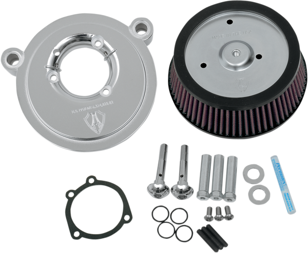 Big Sucker Air Filter Kit Accepts 8(r) Round Aftermarket Covers Only Red, 1, nordicamoto.ro