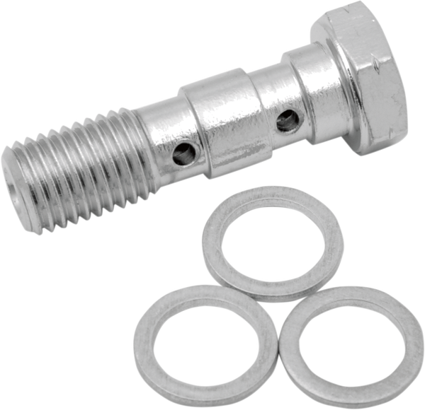 Universal Chrome Steel Banjo Bolt Silver, Chrome, 1, nordicamoto.ro