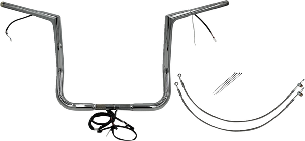 Plug & Play Ez Install 1-1/4(r) Flat Top Handlebar Kit Silver, 2, nordicamoto.ro
