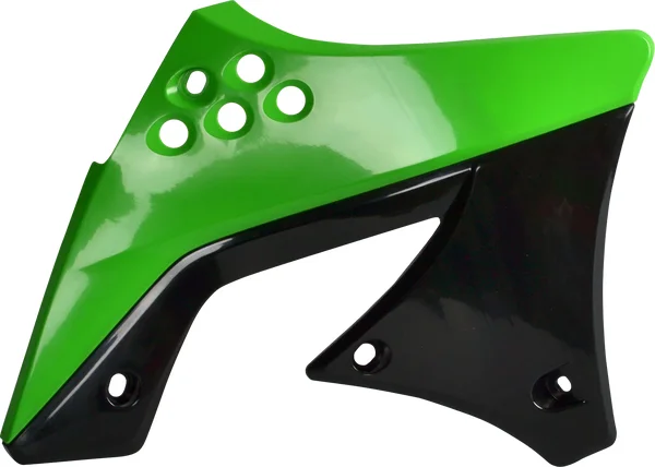 POLISPORT Radiator Covers For Kawasaki Black, Green -8a16e49cdd687542617f4fe841bea83f.webp