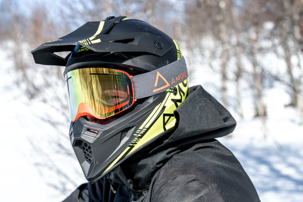 AMOQ Vision Vent+ Magnetic Goggles Grey-Red - Red Mirror-0