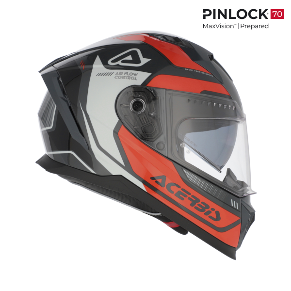 Casca Acerbis X-Way Graphic Orange/Grey-4