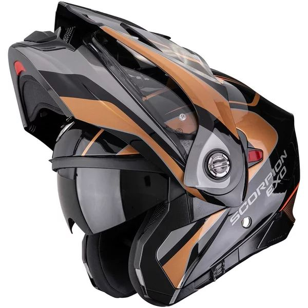 Casca flip-up touring/adventure SCORPION ADX-2 KAMPS L Gri/Rosu, 2, nordicamoto.ro