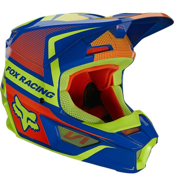 Casca Fox MX V1 Oktiv Blue/Yellow/Red-2