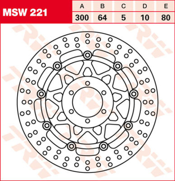 Round Floating Brake Rotor, 1, nordicamoto.ro