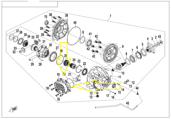 Motoras cuplare fata 2X4/4X4 CF MOTO 500/600/800-0