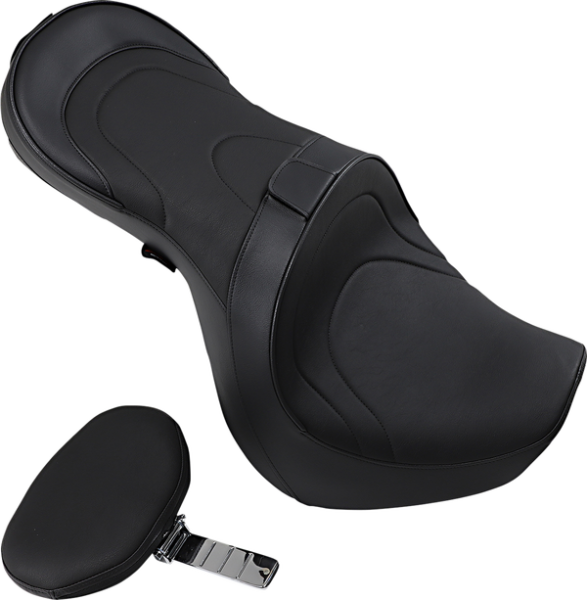 Low-profile Touring Seat With Ez Glide Ii Backrest Option Black-2