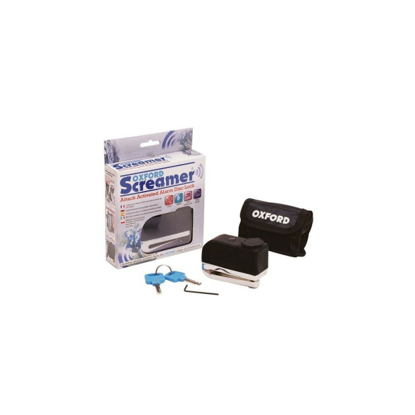 Screamer Oxford disc alarm lock - chrome